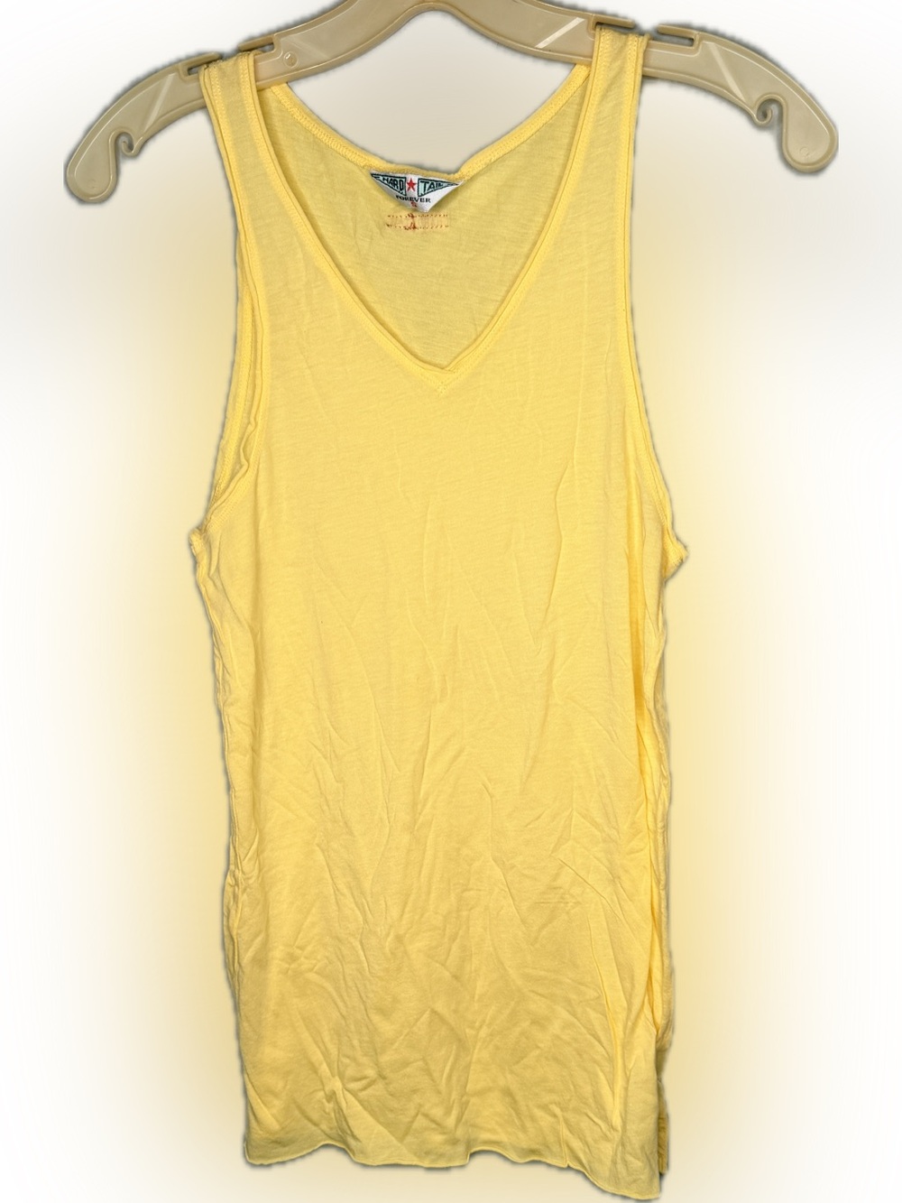 Hard Tail Forever Yellow Tank Top nwot